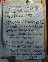Viele Reglen und Gesetzte - auch im besetzten Haus