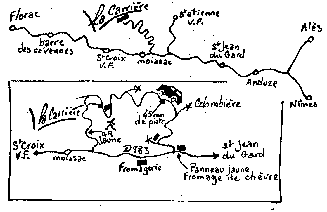 Plan d'accès à la Carriere