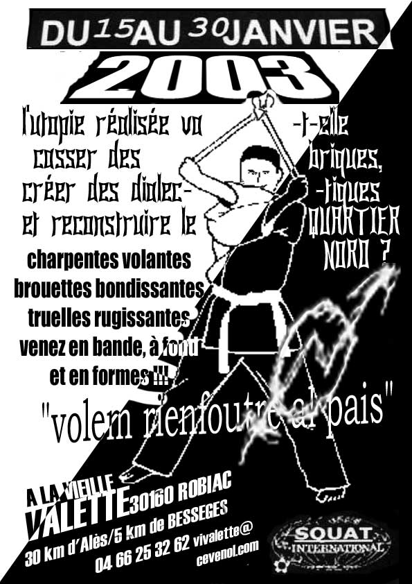 tract du chantier international de
janvier 2003